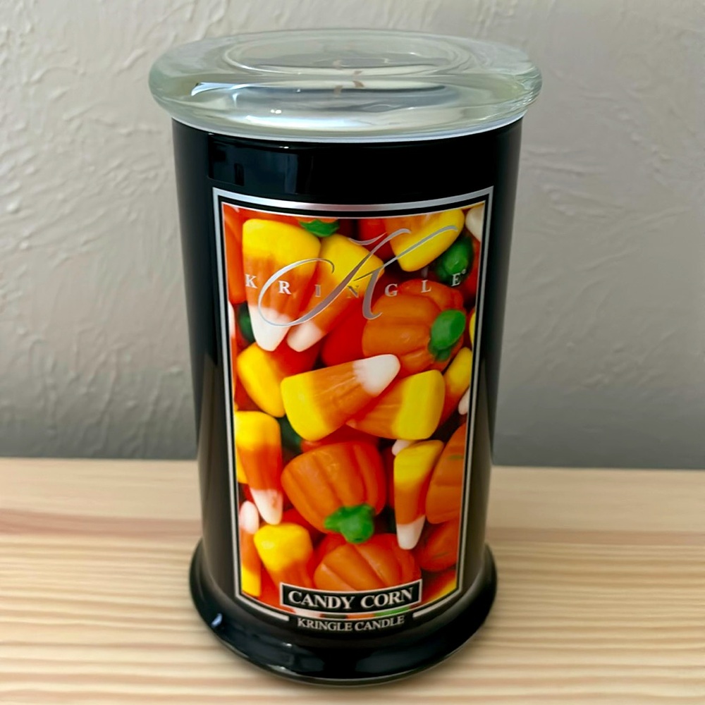 Kringle Candle Candy Corn Halloween Candle